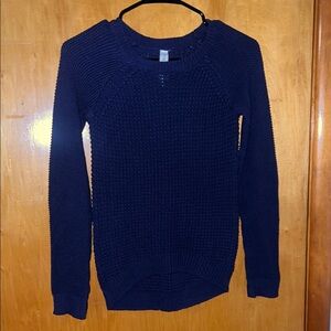Aeropostale Blue Crew Neck Sweater with Textured Knit